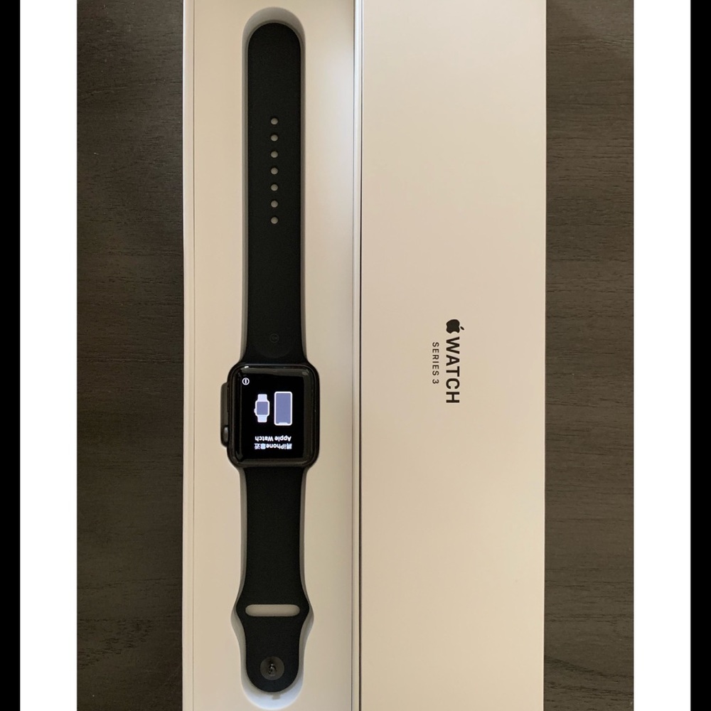 Series 3 Apple Watch with accessories